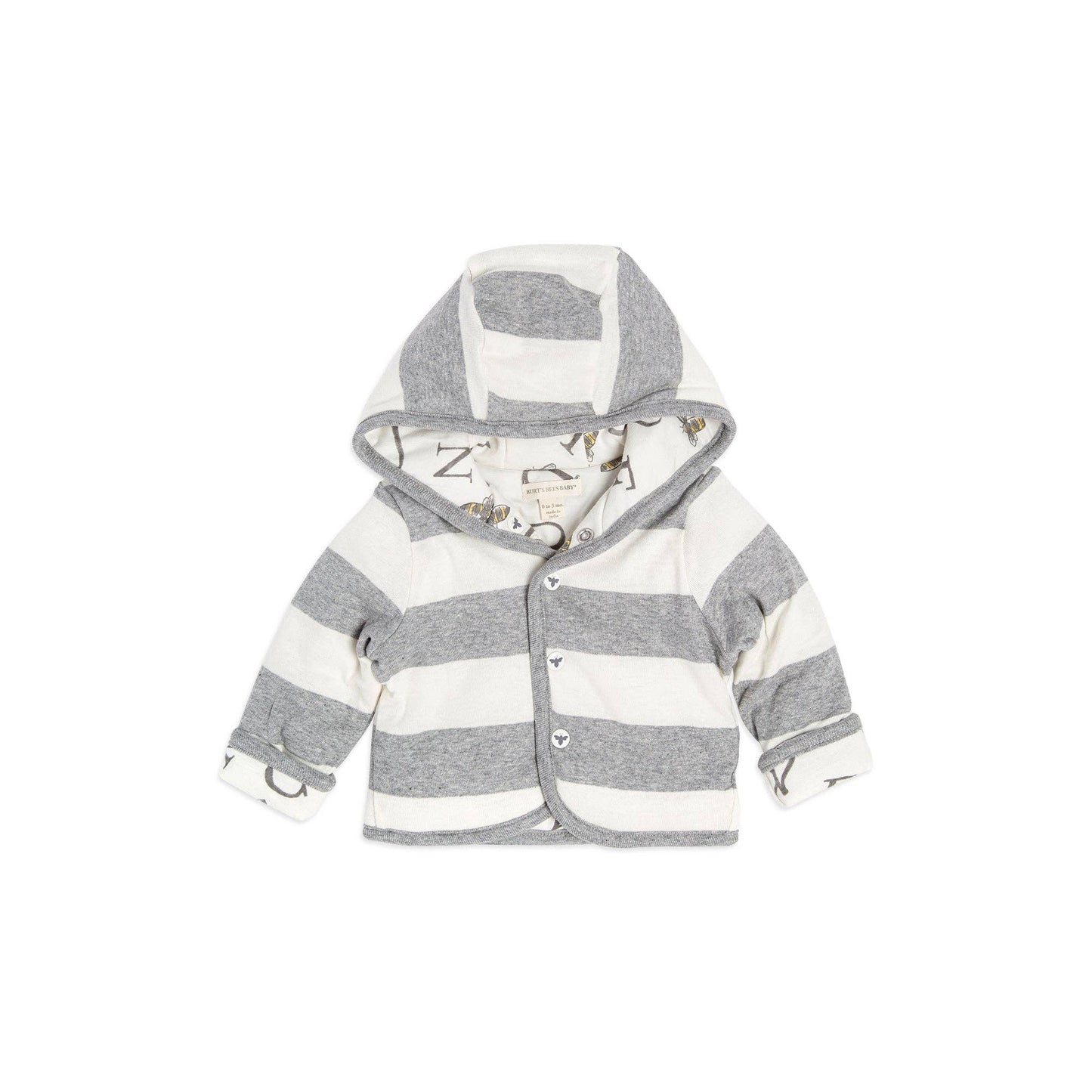 Watercolor A ''Bee'' C Reversible Jacket: Heather Grey