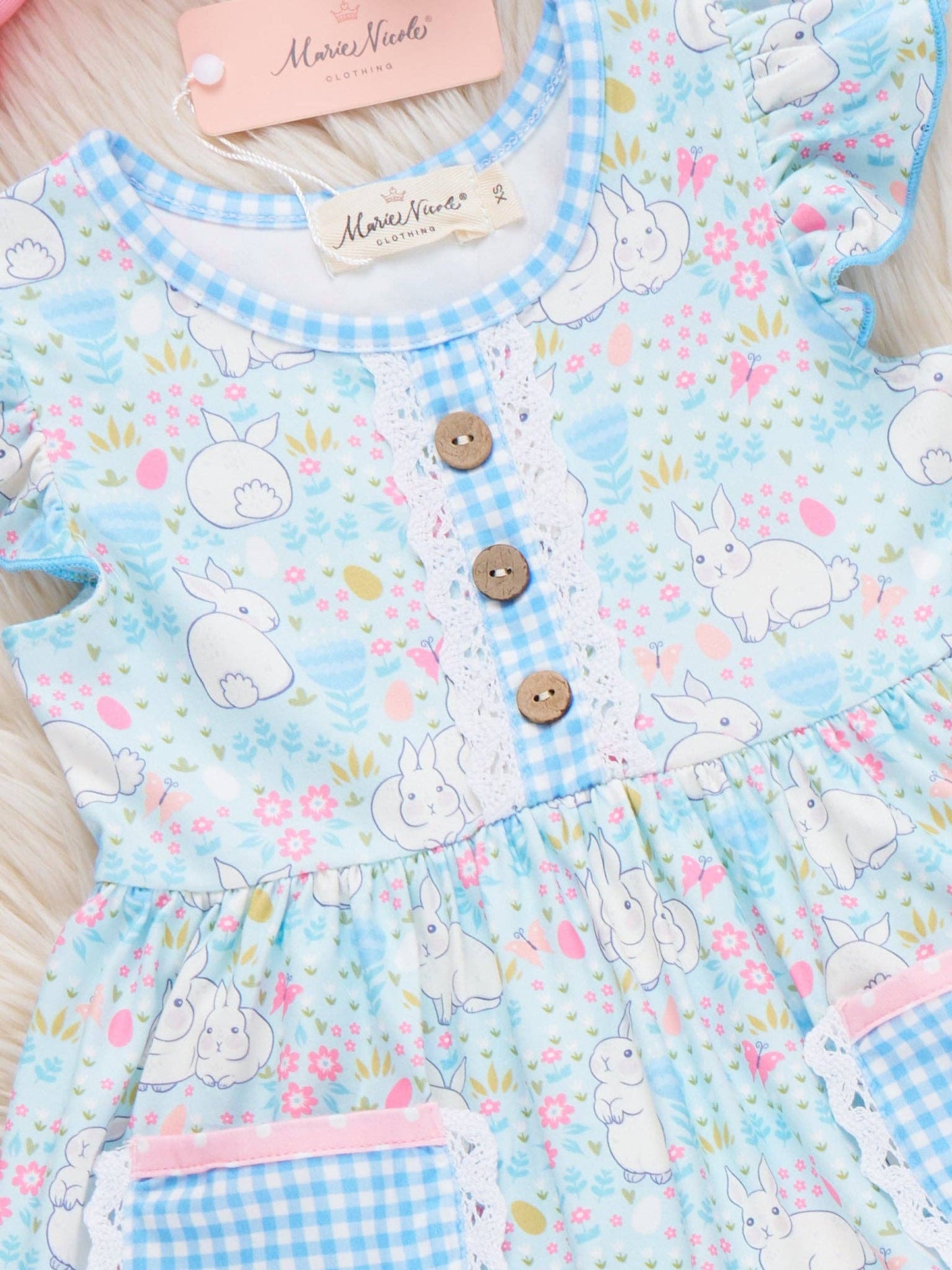 Bunny Meadow Pocket Ruffle Dress