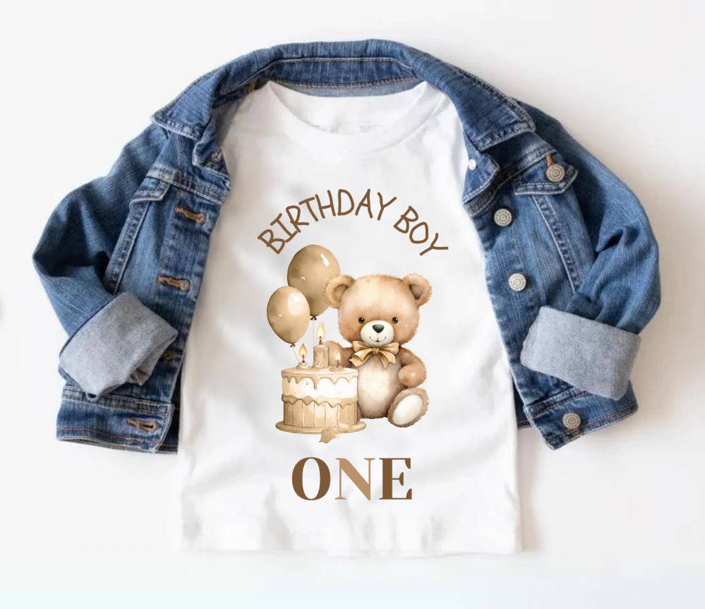 Kids Birthday Tees - Birthday Boy Bear One