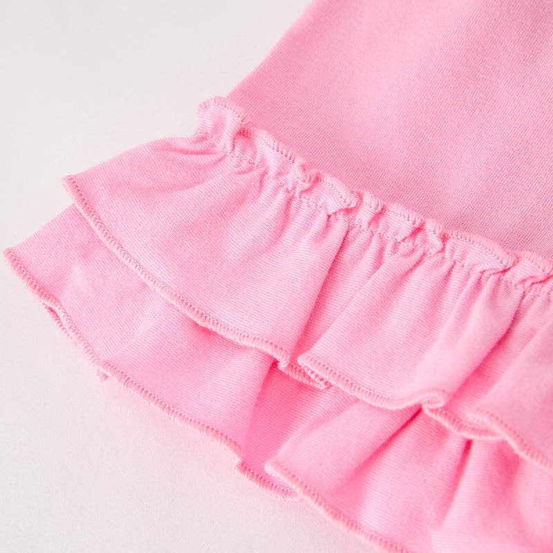 Girls Back To School Blue Stripes Pencil Embroidered Short Set