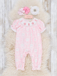 Hoppy Bunnies Smocked Ruffle Romper