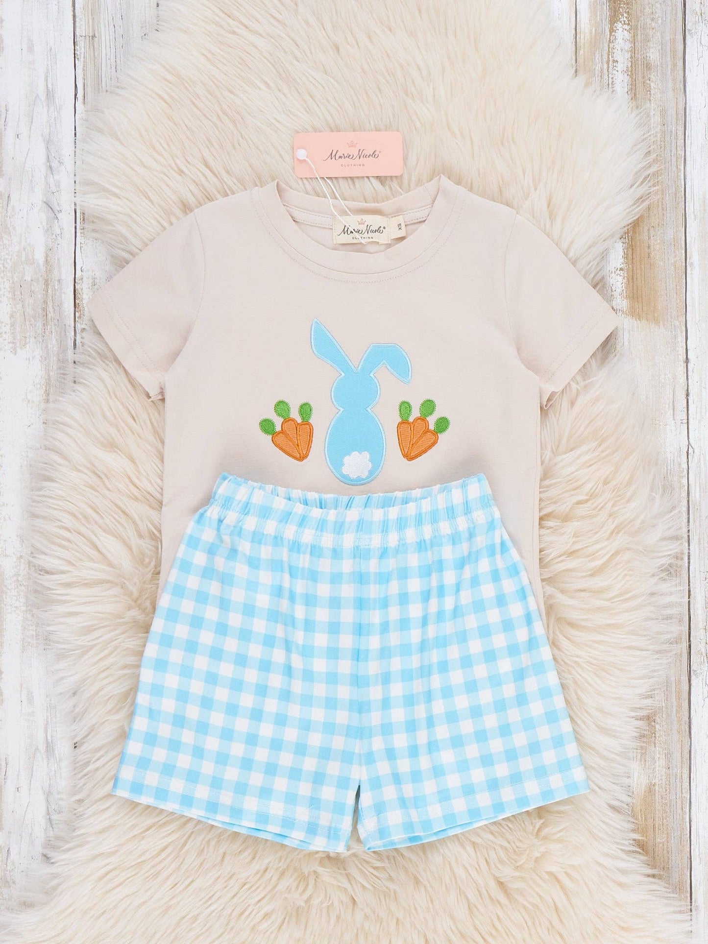 Bunny & Carrot Patch Embroidered Outfit