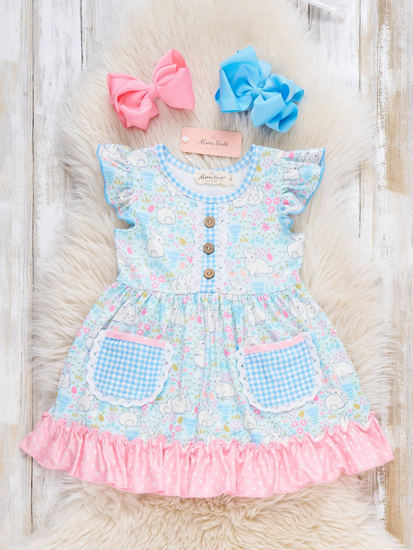 Bunny Meadow Pocket Ruffle Dress