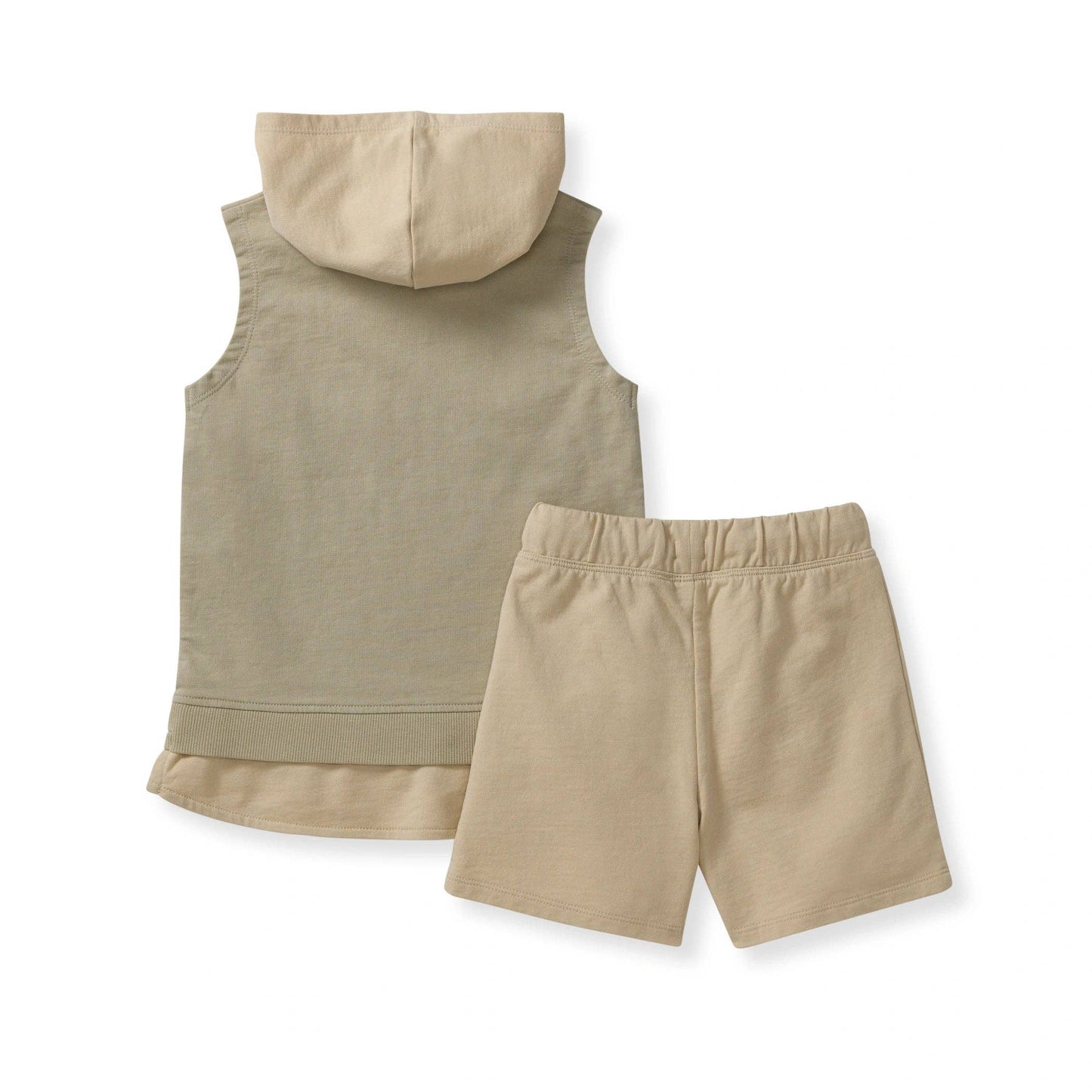 Acid Wash Sleeveless Sweatshirt & Pants Set