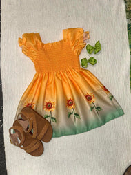 Yellow Flowered Dress