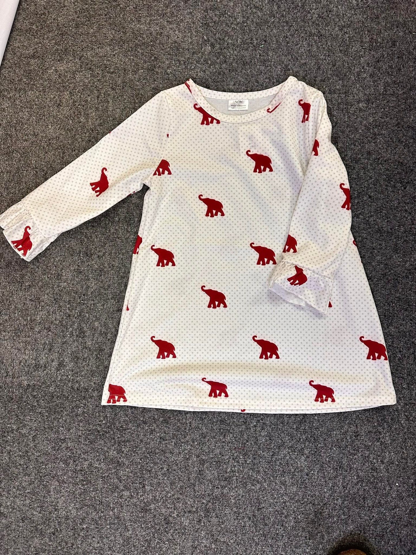 White with Red Elephants