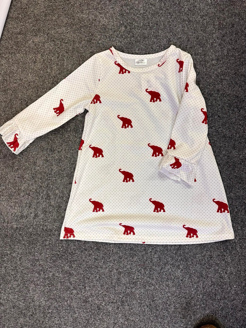 White with Red Elephants